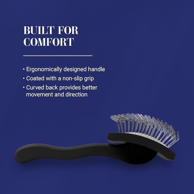 Chris Christensen Baby K Dog Slicker Brush, Groom Like a Professional, Fluff Detangle Style, Saves Time Energy, Black, Small