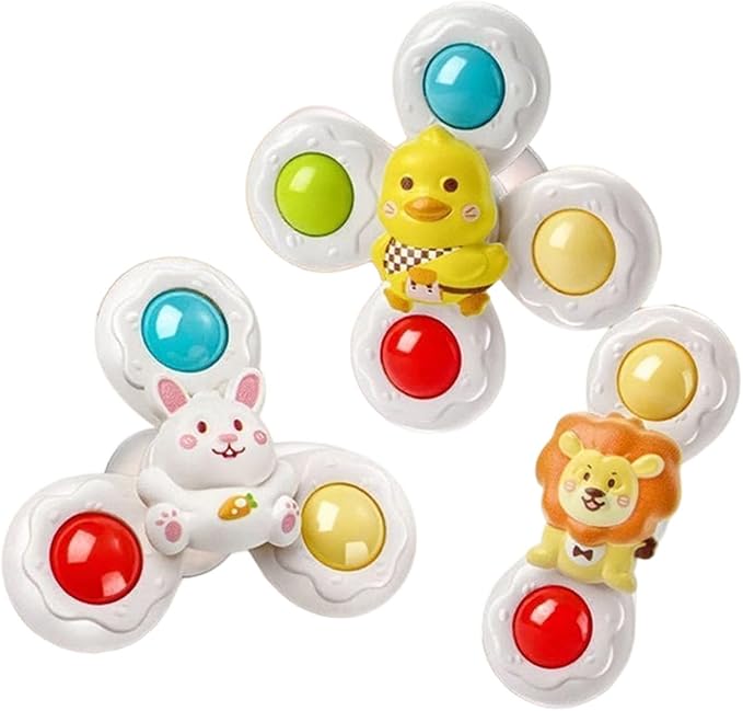 3PCS Suction Cup Cat Toy, Window Perch Companion Interactive Play Toy | 360° Spin Stick Anywhere for Indoor Cats