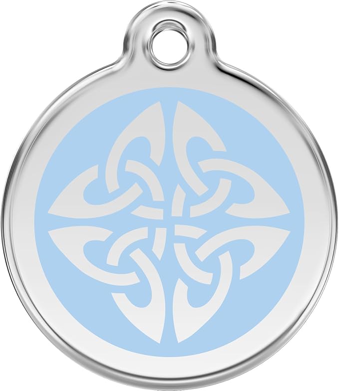 Red Dingo Personalized Tribal Arrows Pet ID Dog Tag (Large Light Blue)