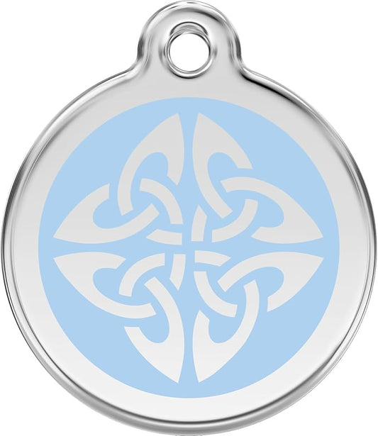 Red Dingo Personalized Tribal Arrows Pet ID Dog Tag (Large Light Blue)