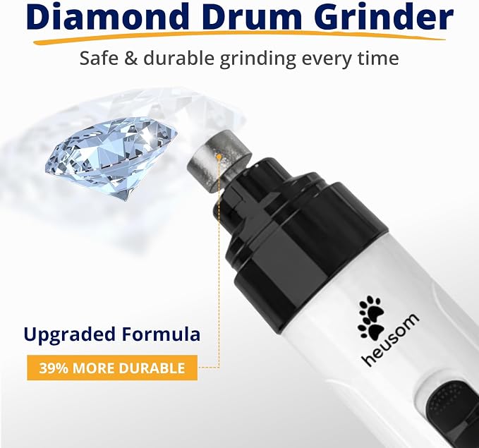 Replacement Drum Grinders Silent Groom Pro Nail Grinder (3 pcs) | Nail Grinder Diamond Tip Replacement, Spare Grinding Head for Electric Pet Nail Grinder, Dog Claw Smoothing Tips