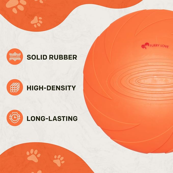 Flippy Flopper Dog Frisbee – Durable Dog Toy for Outdoor Fetch – Floating Frisbee for Dogs with Soft Rubber Edges – Comfortable on Teeth and Gums – Suitable for Water and Backyard Play