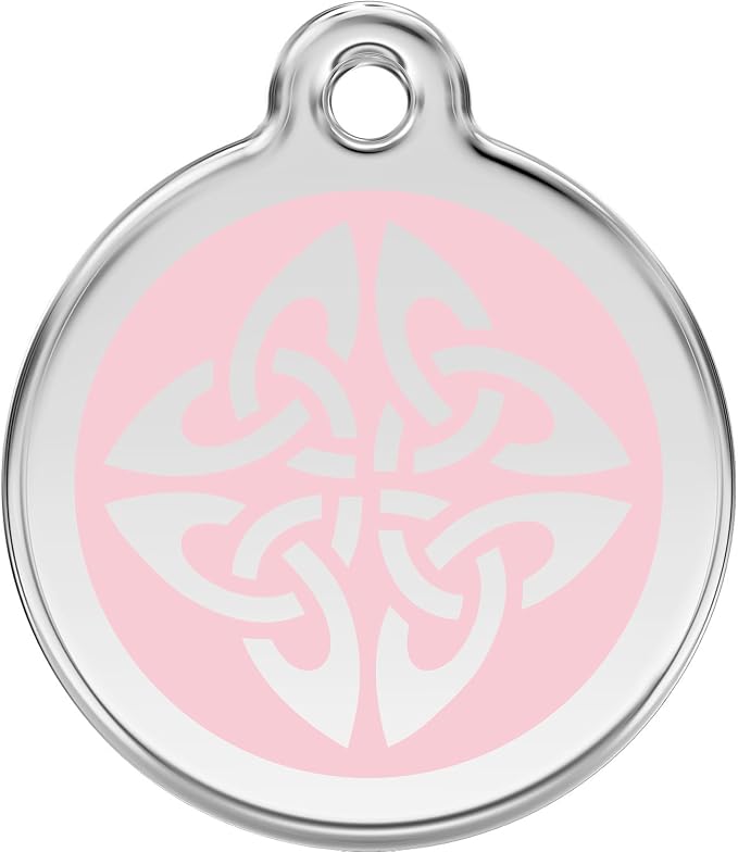 Red Dingo Personalized Tribal Arrows Pet ID Dog Tag (Large Pink)