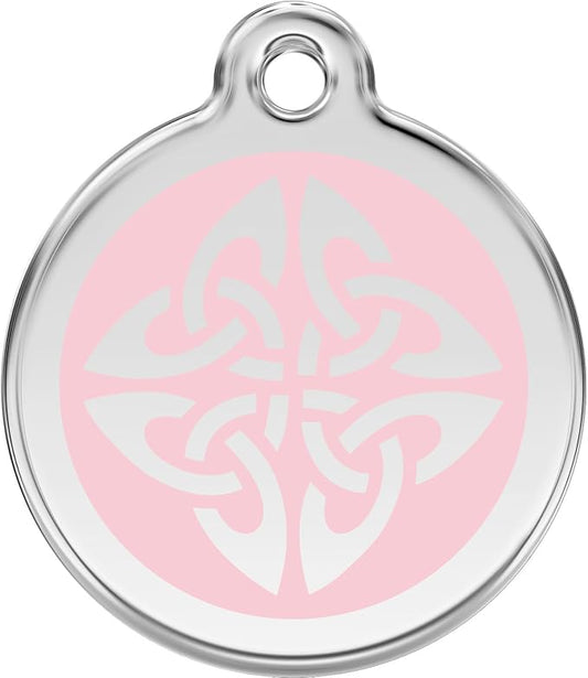 Red Dingo Personalized Tribal Arrows Pet ID Dog Tag (Large Pink)