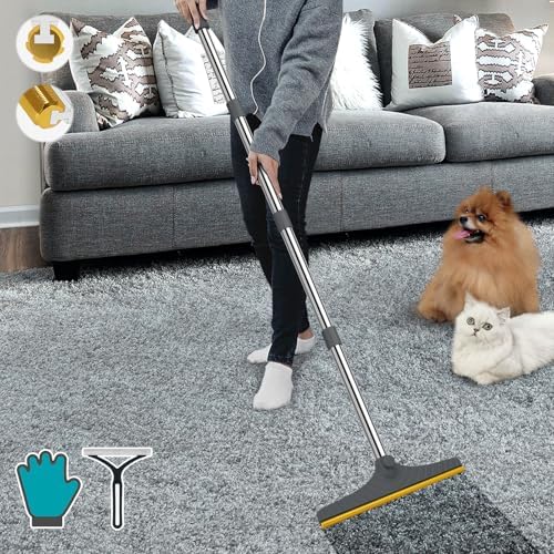 B-Land Carpet Rake for Pet Hair Removal, Reusable Carpet Scraper for Rug