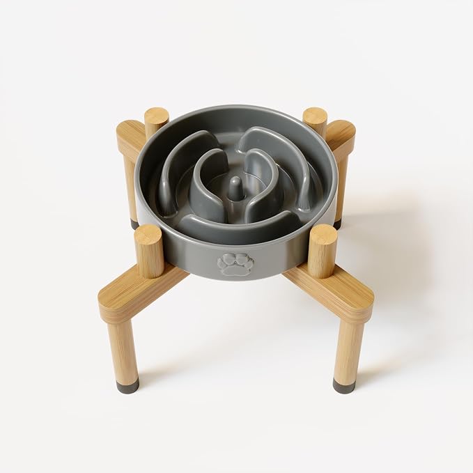 Slow Feeder Dog Bowls – Dog Bowl Slow Feeder – Microwaveable Dog Slow Feeder for All Breeds – Lead and BPA-Free Ceramic Pet Bowl – Pet Feeder for Fast Eaters