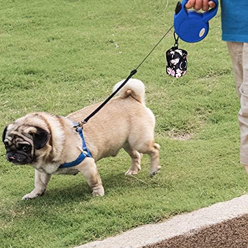 Petmolico Dog Poop Bag Holder Dispenser 2 Pack, Pink Rose