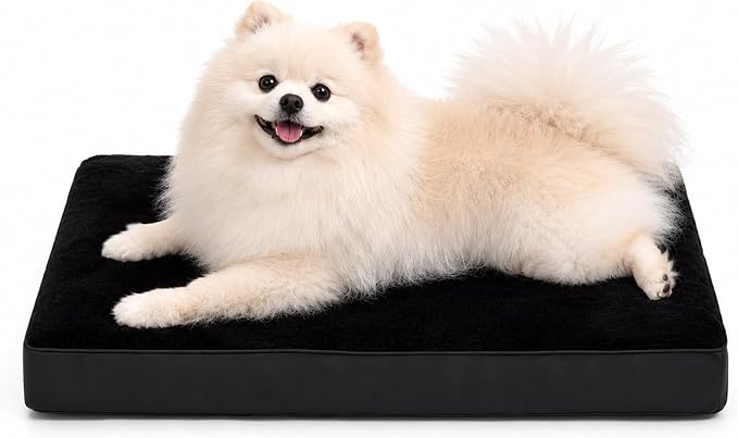 NUPIDA Waterproof Medium Dog Bed for Crate with Washable Cover, 29x18 | TPU Waterproof Layer, Easy Clean Cover, Soft Plush Surface, Durable Oxford Fabric, Non-Slip Bottom, For Medium Breeds ≤30lbs