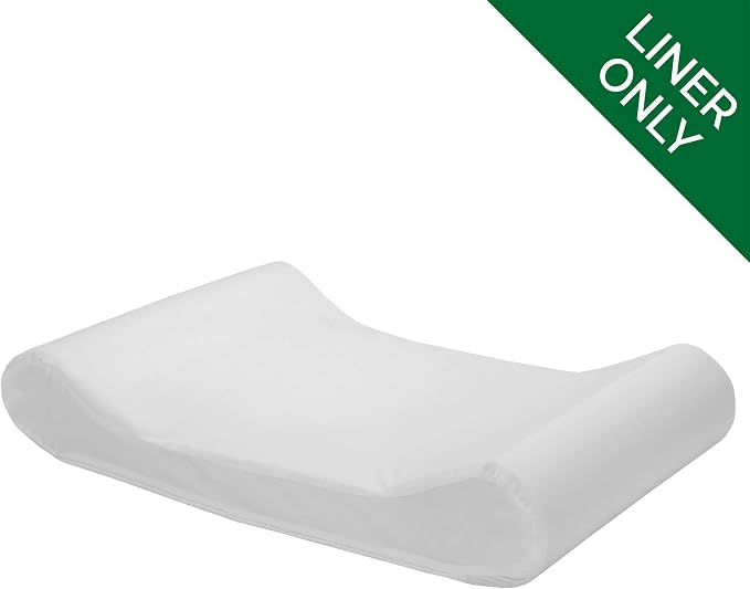 Furhaven Dog Bed Liner Water-Resistant Contour Luxe Lounger Foam Mattress Protector Cover - White, Medium