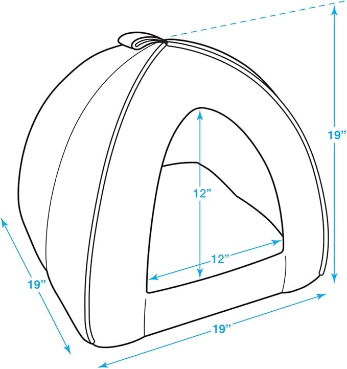 Pet Tent-Soft Bed for Dog and Cat by Best Pet Supplies - Beige Corduroy, 19" x 19" x H:19"