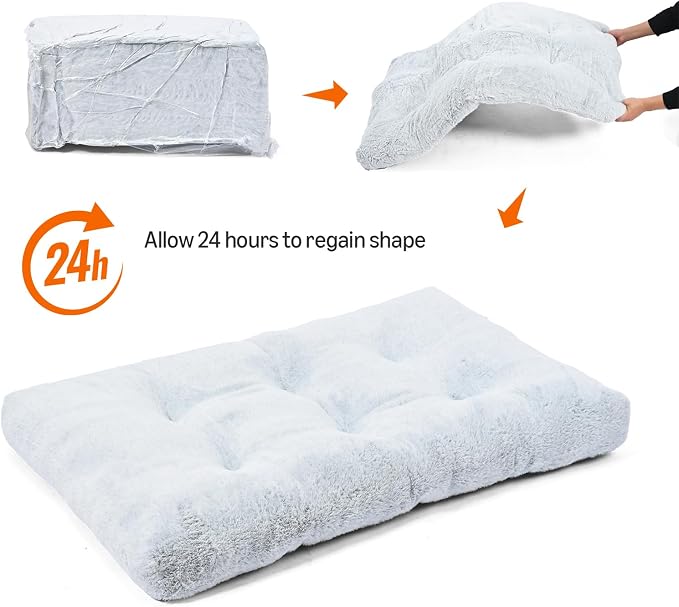 Amazon Basics Medium Dog Bed for Crate, Washable Medium Dog Mat for Pet Kennel, Anti-Slip, 36x23x3.5 Inches