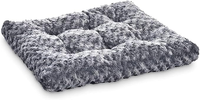 Amazon Basics Washable Cat and Dog Bed Crate Pad, Indoor, Easy to Wash, Fits Medium Crates, 29 x 21 x 3 inches, Gray