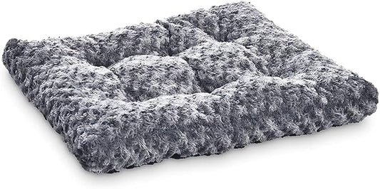 Amazon Basics Washable Cat and Dog Bed Crate Pad, Indoor, Easy to Wash, Fits Medium Crates, 29 x 21 x 3 inches, Gray
