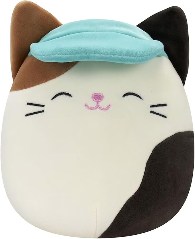 Squishmallow Official Kellytoy Collectible Pet Squad Dogs Cats Bunnies Frogs Squishy Soft Animals (Cam Calico Cat (Visor), 8 Inch)