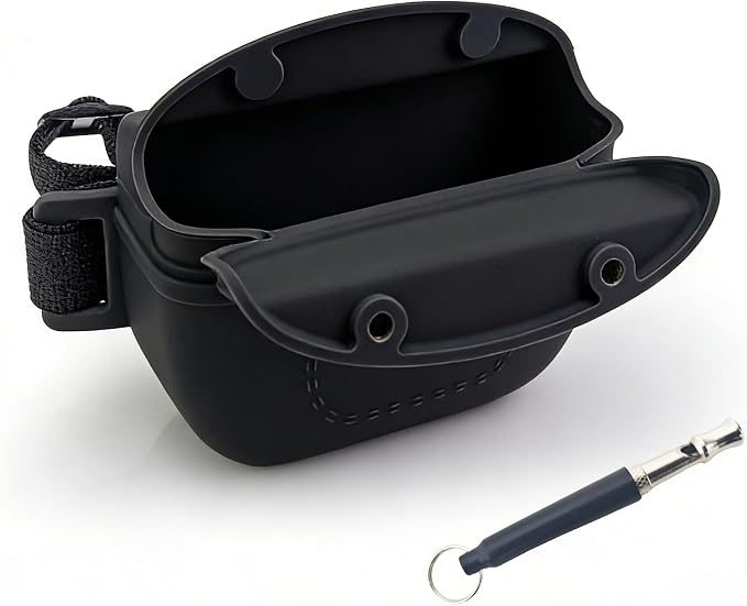 Silicone Dog Treat Pouch with Magnetic Closure,Hands-Free Pet Training Treat Pouches,Dog Trainer Treat Pouch Small，Dog Walking Fanny Pack for Puppy & Small Dogs