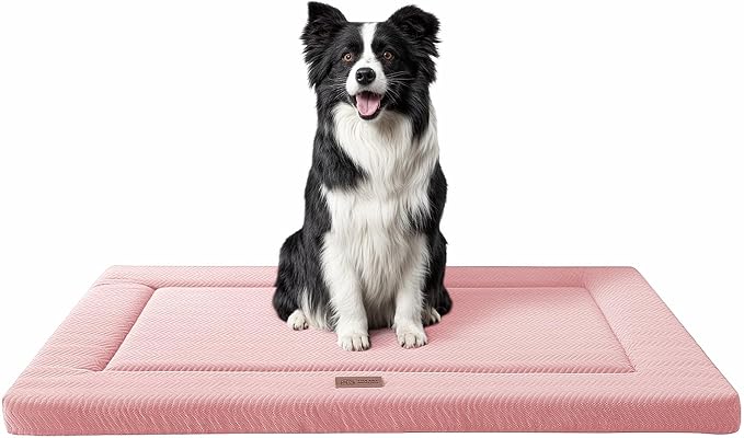 Dog Bed for Crate, Large Sized Dog Crate Beds, Washable Dogs Bed Mat | 42" XL Pet Beds Mat W/ Soft Wavy Plush Comfortable Anti-Slip Sleeping Mattress for Dogs & Cats