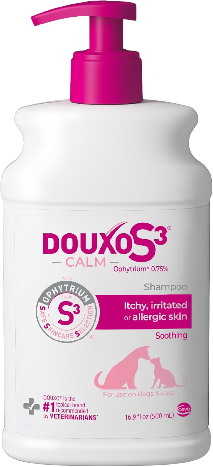 Douxo S3 Calm Dog Shampoo for Itchy Skin Relief, Dog Shampoo for Allergies and Itching, Soothes Itchy, Irritated or Allergic Skin For Dogs and Cats, 16.9 fl oz | Dog Shampoo for Allergies and Itching, Soothes Itchy, Irritated or Allergic Skin For Dogs ...
