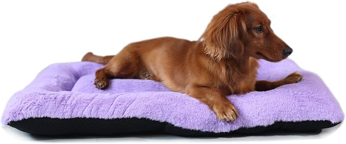 Crate Pad for Medium Dogs - Washable Pet Kennel Pad Fits 30-Inch Crate - Ultra Soft Flat Bed Mat, Cozy Sleeping, Anti-Slip, Grey, 30 x 19