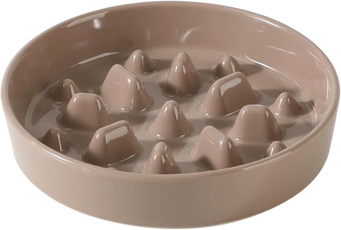 Havniva Ceramic Slow Feeder Dog Bowls, 1.6 Cups Dog Bowl Slow Feeding for Medium Breed, 8.2inch Puzzle Dog Food Bowl Slow Feeder Non-Slip Anti-Gulping and Anti-Choking Reduces Bloating