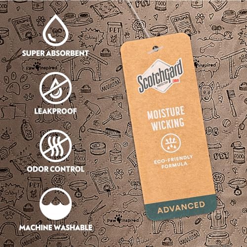 Paw Inspired Washable Pee Pads for Dogs | Reusable Puppy Pads | Waterproof Whelping Pads | Washable Training Pet Pads, Washable Potty Pads Extra Large Sizes (Classic, 32x30" - pattern (2 pack))