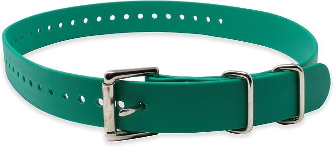 Educator 1-Inch Dog Training Collar Strap – ONLY Fits FE-580, ET-800 & UL-1200 Receivers – NOT Compatible with Mini Educator (ET-300/ET-400) – Durable Biothane Collar, Green