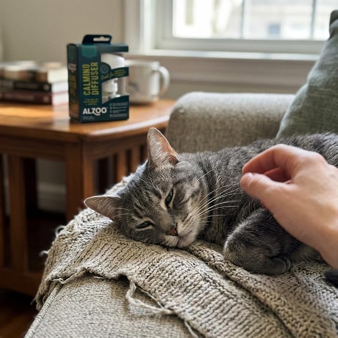 Calming Diffuser Refill for Cats, Helps Reduce Unwanted Stress-Induced Behavior, 100% Plant-Based Active Ingredients, Covers Up to 500 Sq. Ft, 1.52 Fl. Oz.