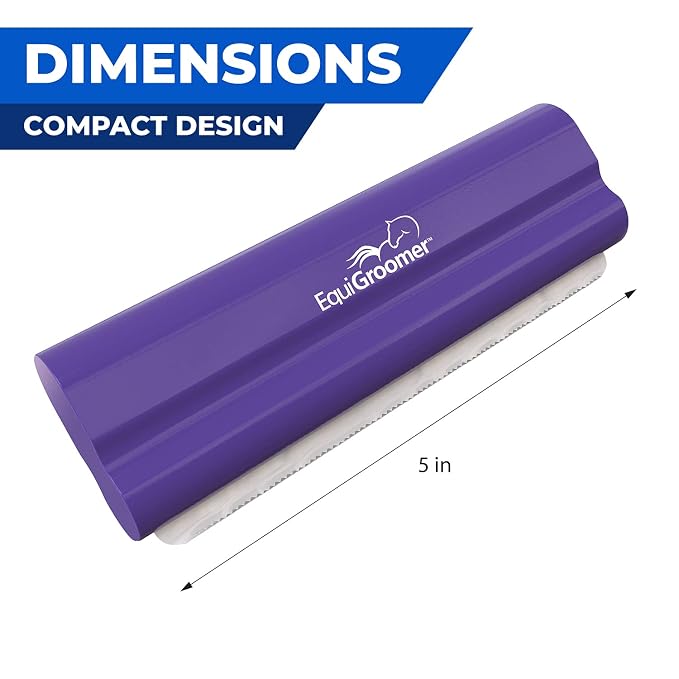 EquiGroomer 5-Inch Undercoat Deshedding Brush for Dogs & Cats, Purple | Best for dogs up to 100 lbs and cats of any size, short or long hair, stainless blade, no cutting or pulling