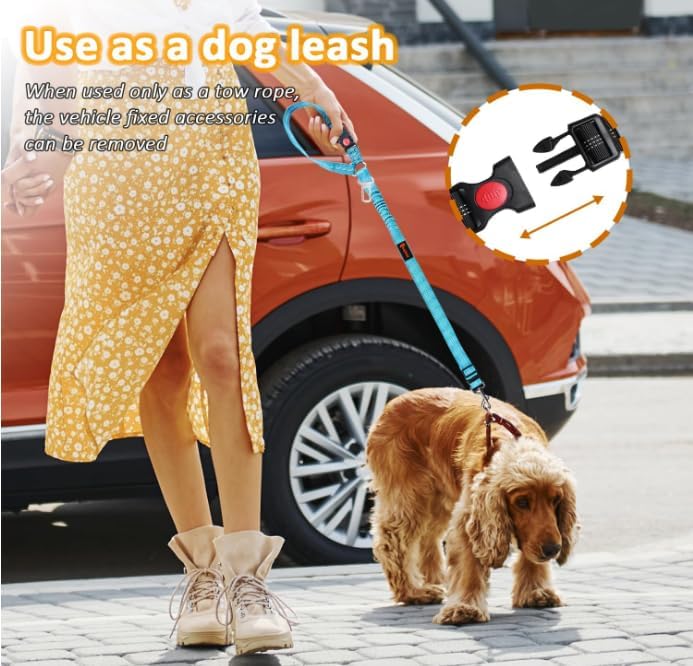 Laqibak Removable Dog Seat Belt Harness for Car, 3 in 1 Pet Seatbelt Leash