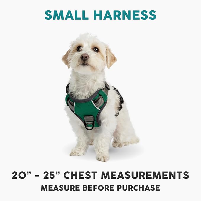 Embark Adventure Small Dog Harness – No-Pull, Reflective Trim, Military-Grade Nylon, Front Clip with Gel-Lined Handle