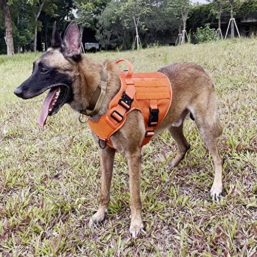 ICEFANG Tactical Dog Harness for X-Large Dogs,Reflective No Pull Dog Vest