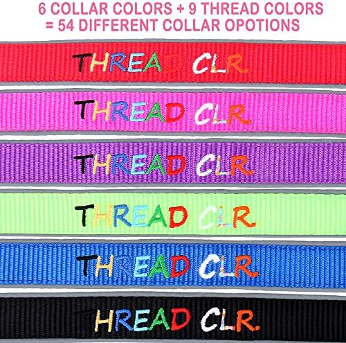 Personalized Dog Collar, Custom Embroidered with Pet Name and Phone Number