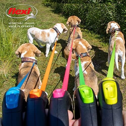 Flexi New Neon Tape Yellow Extra Small 3m Retractable Dog Leash/Lead for Dogs up to 12kgs/26lbs