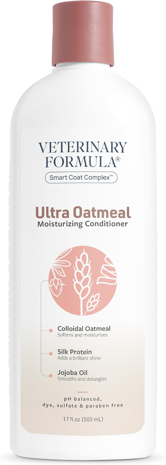 Veterinary Formula Smart Coat Ultra Oatmeal Conditioner for Dogs, 17 fl oz