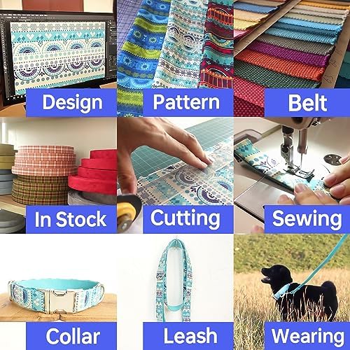 Personalized Dog Collar with Bowtie, Customized Engraving Name Phone Number Address, Adjustable Sizes for Small Medium Large Dogs, Leash Optional (Blue/Yellow Plaid)