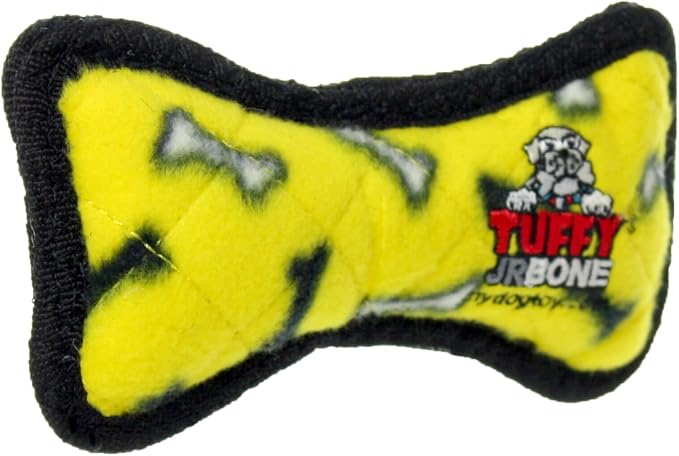 TUFFY® : 2 Pack Bone Dog Toy: Ultra Durable Plush Toy with Multiple Layers & Reinforced Seams, Washable and Floats, Original Construction