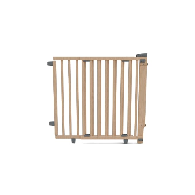 Baby Delight SizeWise™ Wood Hardware Mounted Safety Gate 26"-37" | Secure Wall-Mounted Design for Doorways & Hallways | Extra-Wide Walk-Through Opening | Easy Installation | PEFC Certified Beech Wood