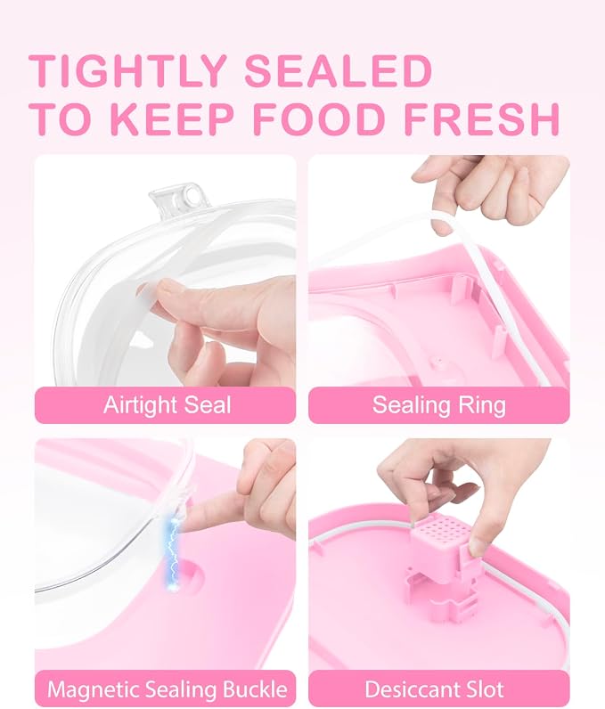 10-13Lbs Airtight Dog Food Storage Container,Collapsible Pet Food Storage | Dog Food Container with Double Airtight Seal,Cat Food Container Dry Food Fresh,Space Saving,Pest/Mouse-proof,Scoop