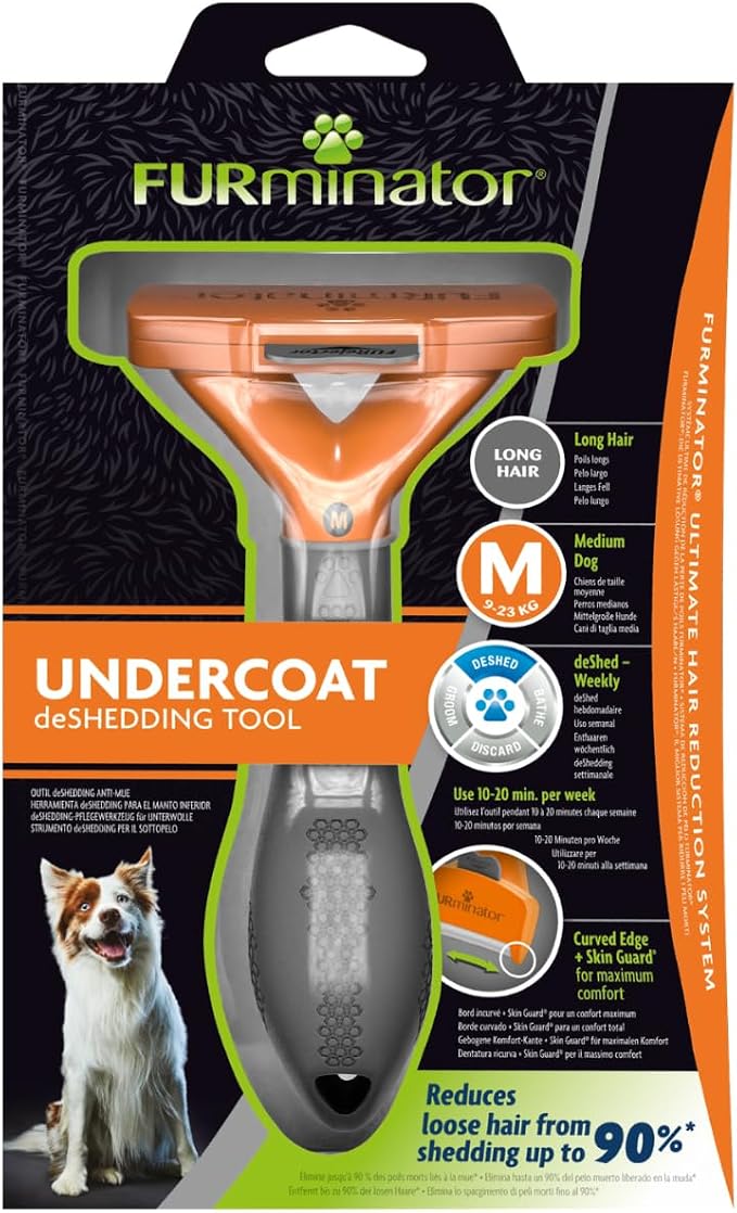 FURminator Undercoat deShedding Tool for Medium Long Hair Dogs, 9-23 kg