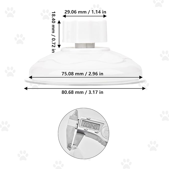 AccEncyc Thick Suction Cup Cat Perches 4Pcs Cat Hammock Replacement Screw Suction Cups for Window Seat