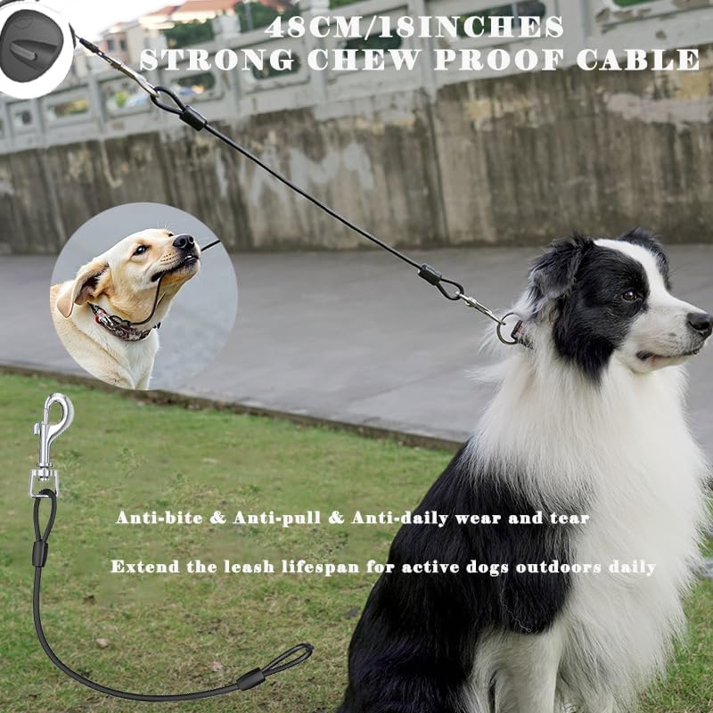 16 ft Retractable Dog Leash with Flashlight & Poop Bag Dispenser