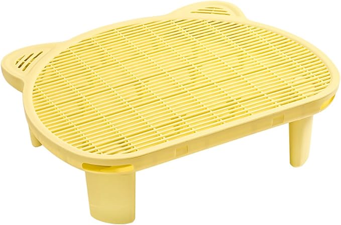 SpaceTime Cat Litter Mat Litter Trapping Mat,20.08"x15.94"x5.91"Large Dual-Layer Cat Litter Box Mat for Kitty,Floor Protection,Waterproof Urineproof(Yellow)