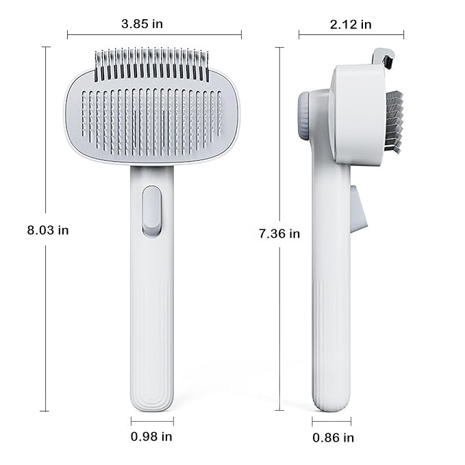 2-in-1 Pet Deshedding Brush Cat Dematting Comb for Dog and Cat Hair Removal Supplies for Shedding Long & Short Hair Massage Grooming Tools Easy to Remove Loose Undercoat,Matted Fur & Tangles
