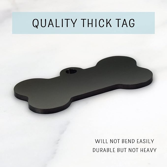 Ultra Joys Personalized Dog Tags for Pets - Durable Stainless Steel Customizable Dog Cat ID Tags - Dog Tags for Safety Optional Engraved on Both Sides -Birth Flower Dog Tag Small, Black