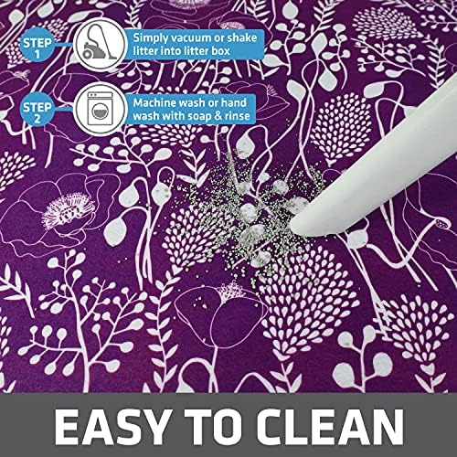 Drymate Cat Litter Box Mat, Litter Trapping Mat, Purple, 20x28