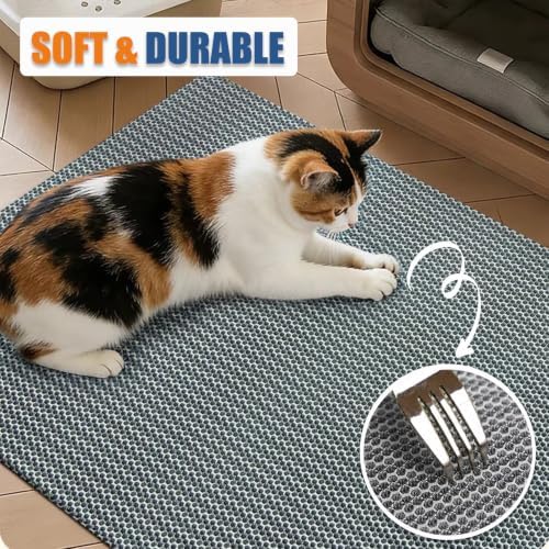 Cat Litter Mat, 17 x 23 in – Non-Slip, Cut-to-Fit