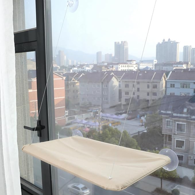 Window Hammock for Cat with Suction Cups Hanging Bed Perch Breathable Cloth Resting Bed Hammock