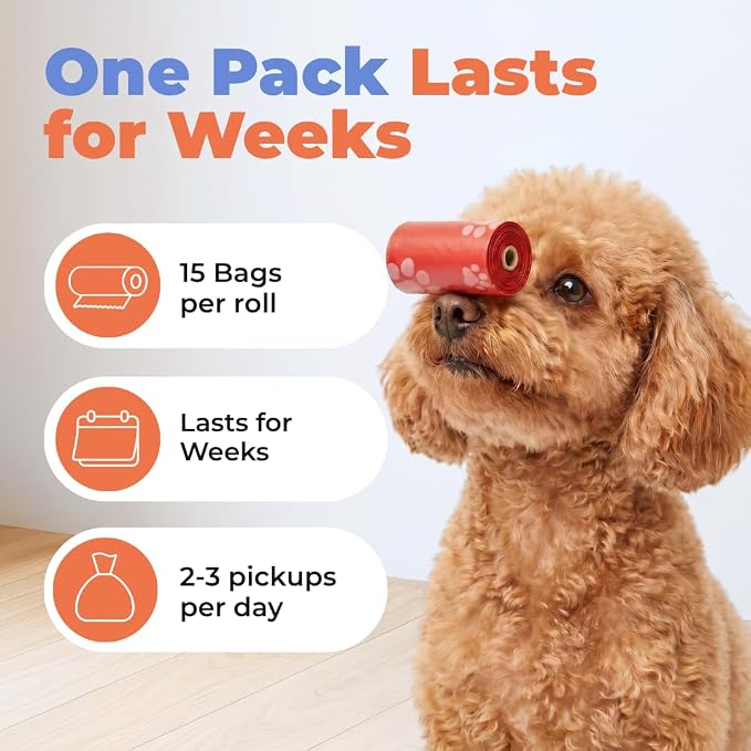 Best Pet Supplies Dog Poop Bags for Waste Refuse Cleanup, Doggy Roll Replacements for Outdoor Puppy Walking and Travel, Leak Proof and Tear Resistant, Thick Plastic - Assorted (Scented), 150 Bags