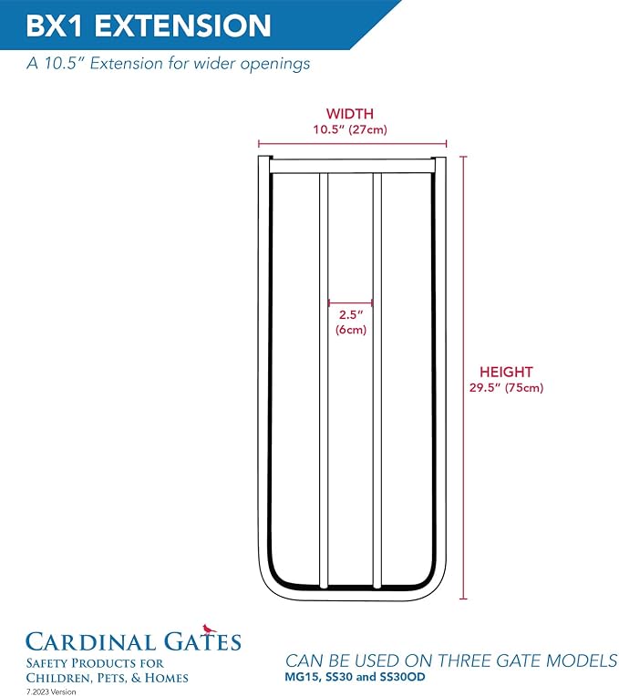 Cardinal Pet Gates 10.5-Inch Extension, Black