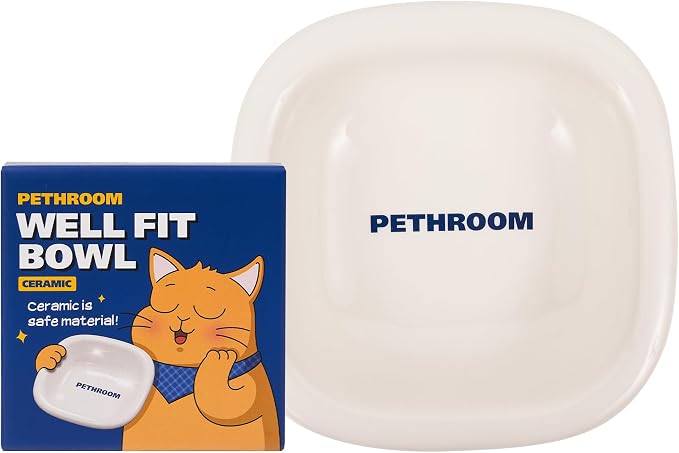 Well Fit Dog Bowl, Durable Ceramic Cat & Dog Food and Water Bowl