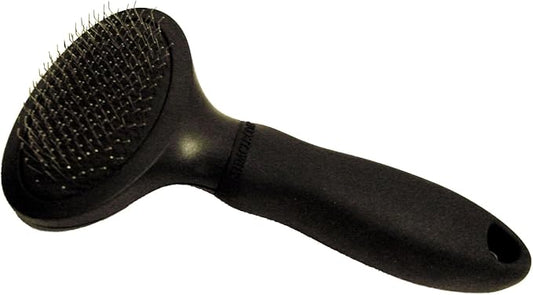 Miracle Care Slicker Brush for Dogs and Cats, Pet Hair Brush for Shedding, Removes Loose Undercoat, Ergonomic Handle, Smaller Head for Small Dogs and Cats